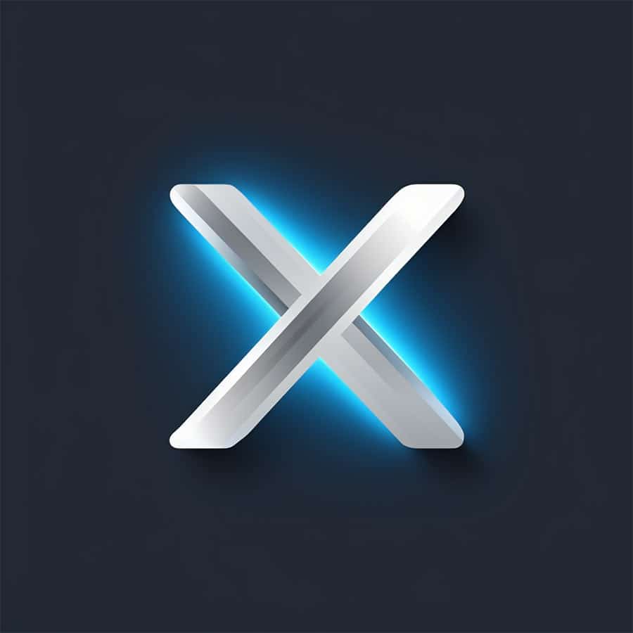 Logo of the letter X created with Midjourney prompting