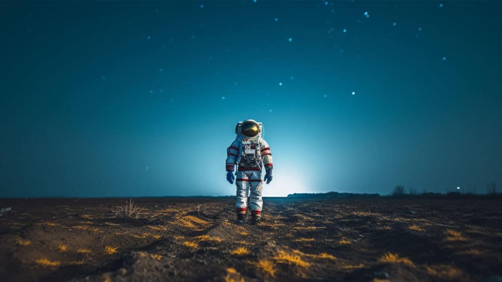 Cinematic photo of an astronaut made with AI Midjourney
