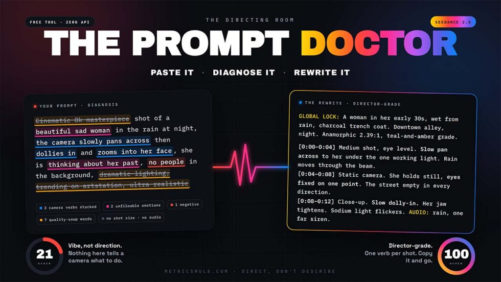 AI Video Prompt analyzer doctor